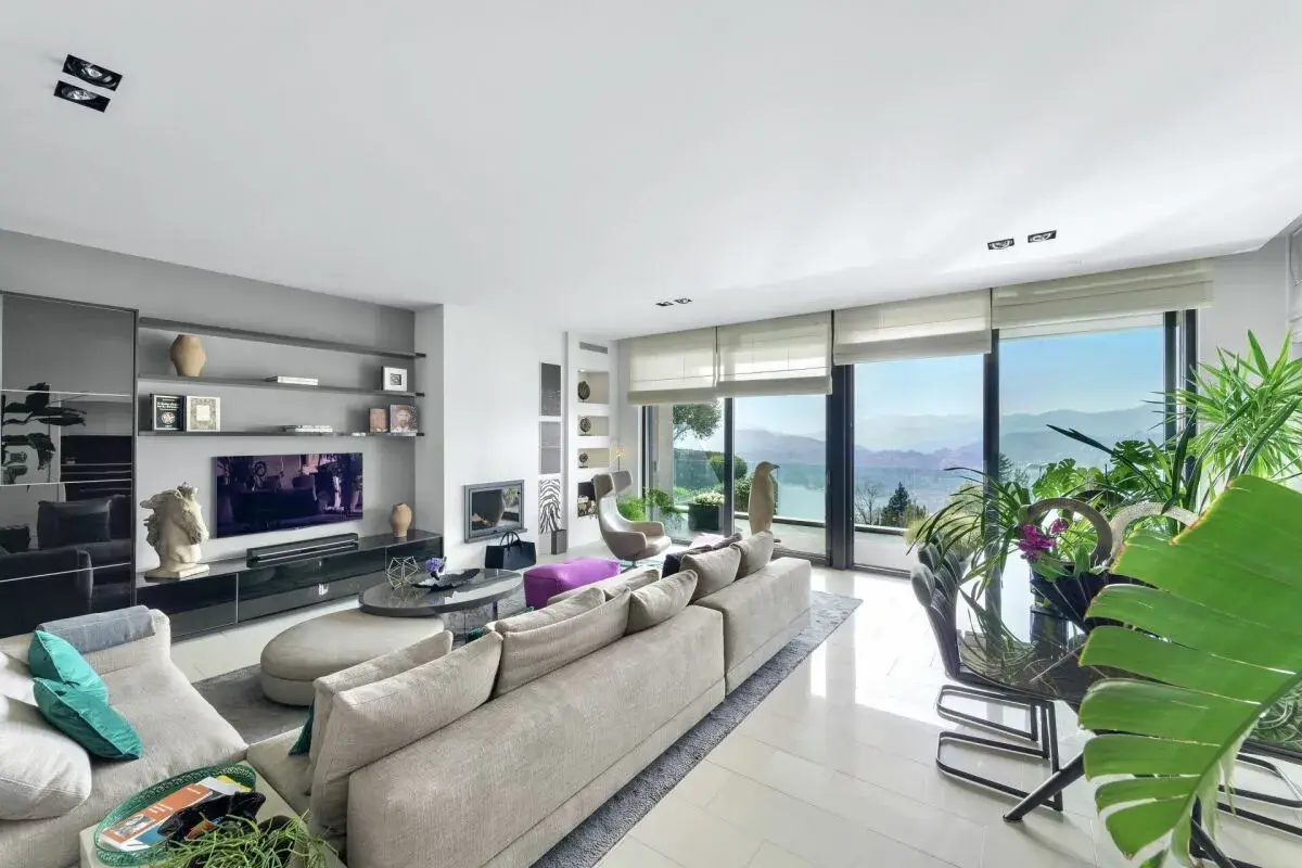 Lugano, Aldesago: Penthouse With Lake View Terrace, 5.5 Rooms